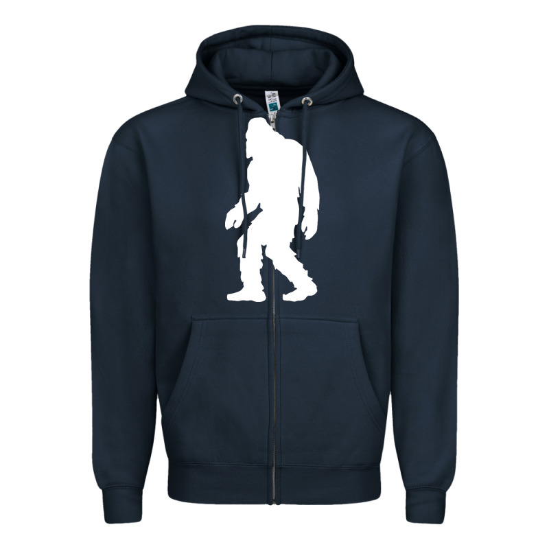 Bigfoot Walking Silhouette Zipper Hoodie by artisFamous | Teevron