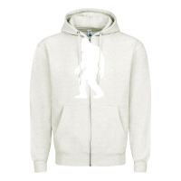 Oatmeal Heather bigfoot walking silhouette Zipper Hoodie - artisFamous