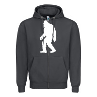 Smoke bigfoot walking silhouette Zipper Hoodie - artisFamous
