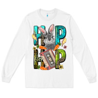 White Western hip hop Bunny Easter Day Long Sleeve Tee - LillyAllenDesigns