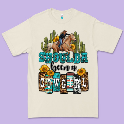 Shoulda Been A Cowgirl Premium Tee Designed By Oliviacreatesart