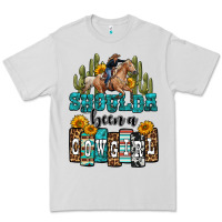 Dove Grey shoulda been a cowgirl Premium Tee - OliviaCreatesArt