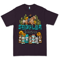Plum shoulda been a cowgirl Premium Tee - OliviaCreatesArt