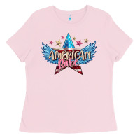 Bubblegum Pink American babe Ladies Tee - FaDigitalArtStudio