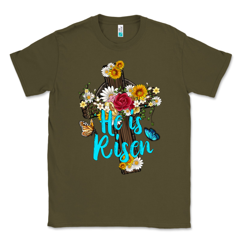 He Is Rısen With Cross And Butterfly Classic Tee by Artiststas | Teevron