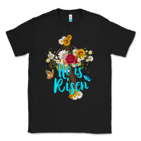 Black he is rısen with cross and butterfly Classic Tee - Artiststas