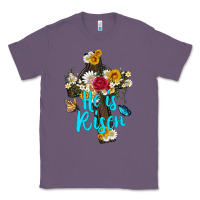 Lavender he is rısen with cross and butterfly Classic Tee - Artiststas