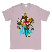 Lilac he is rısen with cross and butterfly Classic Tee - Artiststas