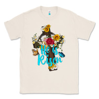 Natural he is rısen with cross and butterfly Classic Tee - Artiststas