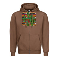 Chestnut cactus gemstone coaster Zipper Hoodie - JahusDesignShop