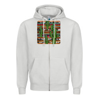 Dove Grey cactus gemstone coaster Zipper Hoodie - JahusDesignShop