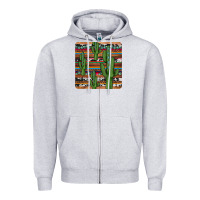 Heather Grey cactus gemstone coaster Zipper Hoodie - JahusDesignShop
