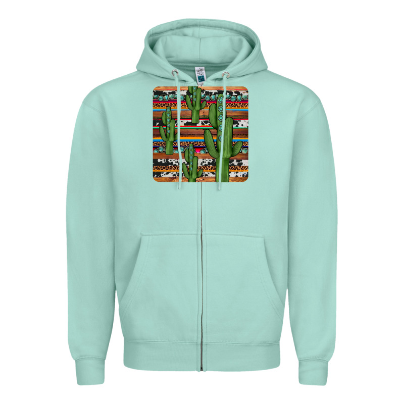 Cactus Gemstone Coaster Zipper Hoodie by JahusDesignShop | Teevron
