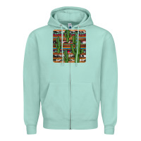 Seafoam cactus gemstone coaster Zipper Hoodie - JahusDesignShop