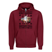 Burgundy merry christmas shitters full Zipper Hoodie - artisFamous