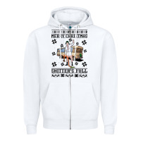 White merry christmas shitters full Zipper Hoodie - artisFamous