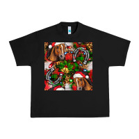 Black christmas horse leopard Urban Heavy Tee - FaDigitalArtStudio