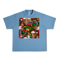 Pebble Blue christmas horse leopard Urban Heavy Tee - FaDigitalArtStudio