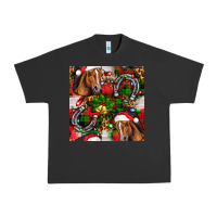 Pigment Black christmas horse leopard Urban Heavy Tee - FaDigitalArtStudio