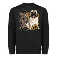 Black life is better with a pug Heavyweight Sweatshirt - JahusDesignShop