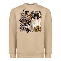 Mushroom life is better with a pug Heavyweight Sweatshirt - JahusDesignShop