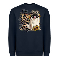 Navy life is better with a pug Heavyweight Sweatshirt - JahusDesignShop