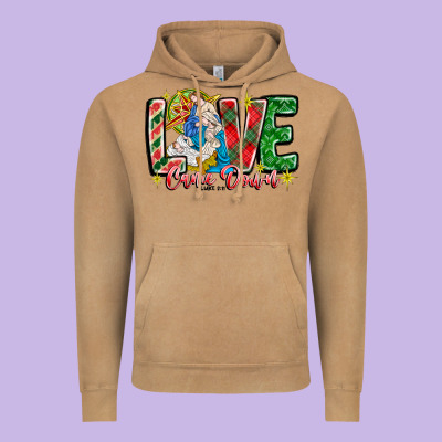 Love Came Down Vintage Hoodie Designed By Cowhidedigitalart