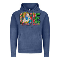 Vintage Denim Love Came Down Vintage Hoodie - CowhideDigitalArt