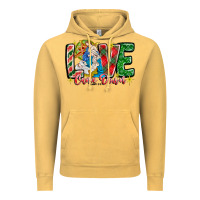 Vintage Mustard Love Came Down Vintage Hoodie - CowhideDigitalArt