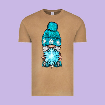 Winter Gnome With Snowflake Vintage Tee Designed By Bundleandbundleshop