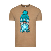 Vintage Coffee winter gnome with snowflake Vintage Tee - BundleAndBundleShop