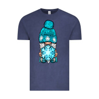 Vintage Denim winter gnome with snowflake Vintage Tee - BundleAndBundleShop