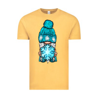 Vintage Mustard winter gnome with snowflake Vintage Tee - BundleAndBundleShop