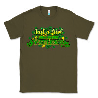 Army Green Just a girl who loves St. Patrick's Day Classic Tee - HowdyJamesFarm