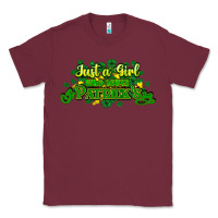 Burgundy Just a girl who loves St. Patrick's Day Classic Tee - HowdyJamesFarm