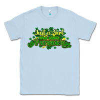 Dusty Blue Just a girl who loves St. Patrick's Day Classic Tee - HowdyJamesFarm
