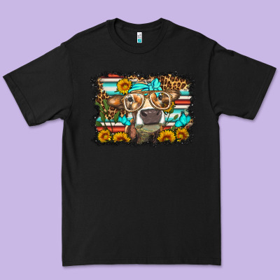 Sunflower Cow Olivia Premium Tee Designed By Oliviacreatesart