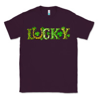 Plum st. patrick's day lucky with clovers and horseshoe Classic Tee - RanaPortraitStore