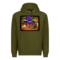 Army Green halloween heifer Premium Hoodie - Jasminsmagicworld