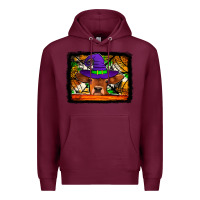 Burgundy halloween heifer Premium Hoodie - Jasminsmagicworld