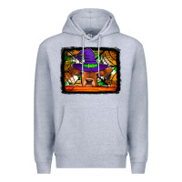 Heather Grey halloween heifer Premium Hoodie - Jasminsmagicworld