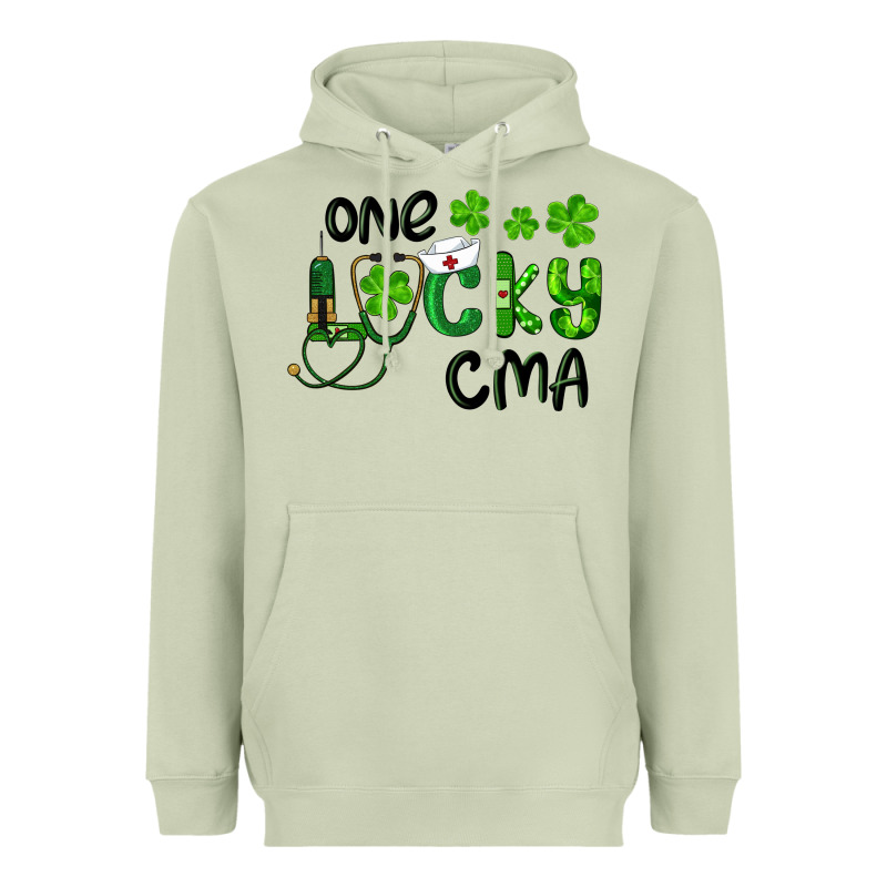 One Lucky Certified Medical Assistant Cma Heavyweight Hoodie by RanaPortraitStore | Teevron