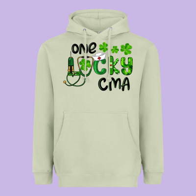 One Lucky Certified Medical Assistant Cma Heavyweight Hoodie Designed By Ranaportraitstore