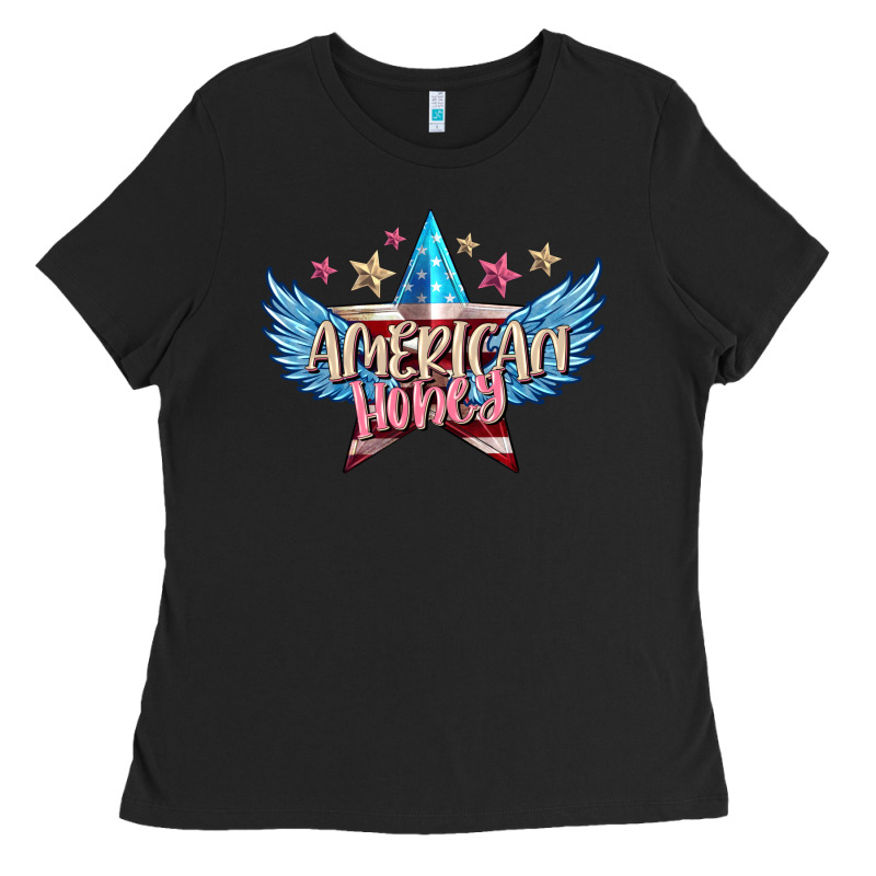 American Honey 4th Of July Ladies Tee by FaDigitalArtStudio | Teevron