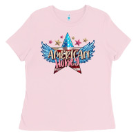 Bubblegum Pink American honey 4th of july Ladies Tee - FaDigitalArtStudio