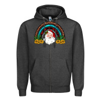 Charcoal Heather santa rainbow Zipper Hoodie - JahusDesignShop