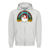 Santa Rainbow Zipper Hoodie | Teevron