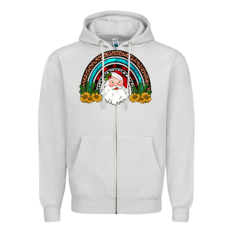 Santa Rainbow Zipper Hoodie by JahusDesignShop | Teevron