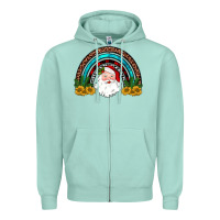 Seafoam santa rainbow Zipper Hoodie - JahusDesignShop