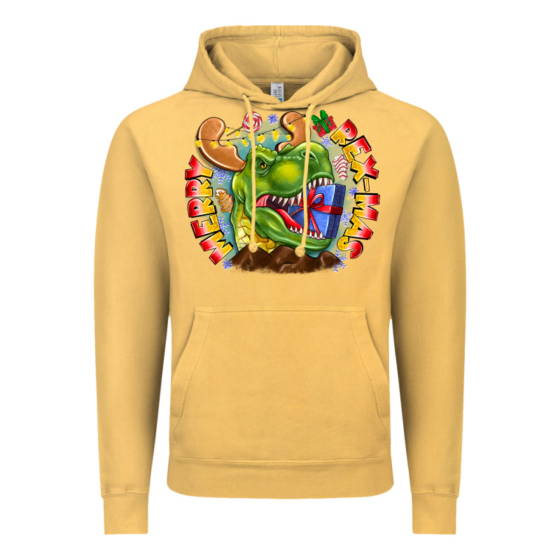 Merry Rexmas Vintage Hoodie by CowhideDigitalArt | Teevron